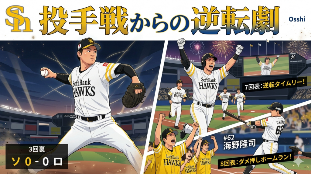 投手戦からの逆転劇